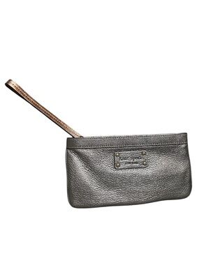 Kate Spade Vintage Silver Wristlet with Bronze Strap & Noel Stamped Hardware